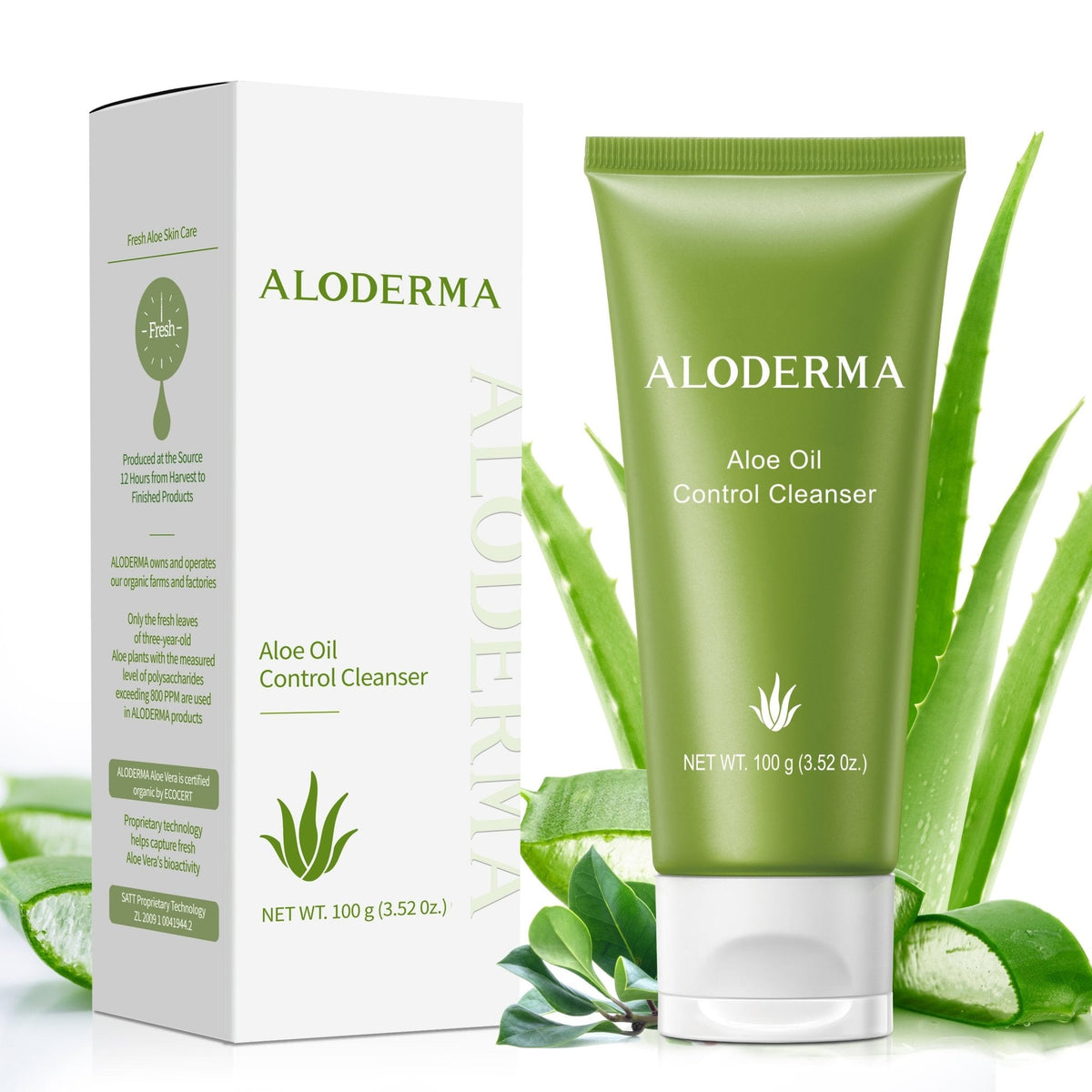 Limpiador controlador de aceite de aloe