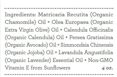 ACEITE CALMANTE ORGÁNICO PARA BEBÉS Nutritivo, calmante y calmante