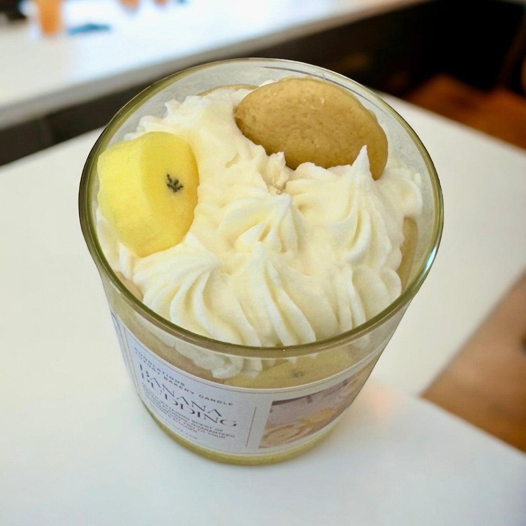 Vela de panadería de lujo con sabor a pudín de plátano