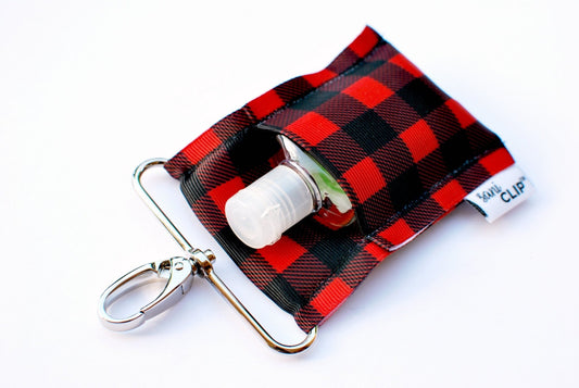 Buffalo Plaid SaniClip Hand Sanitizer Holder - made to order | Daily Health & Beauty