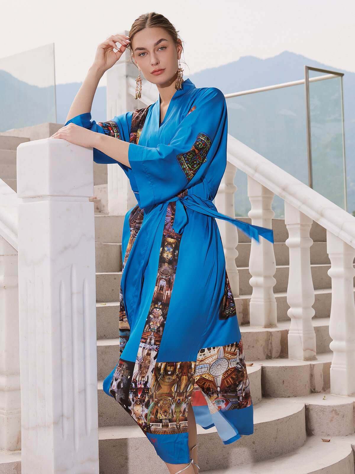Paris Cathedral Kimono Robe