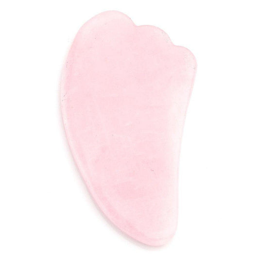 Rose Quartz Gua Sha Fin Shaped Tool, Body Facial Massage Scraping
