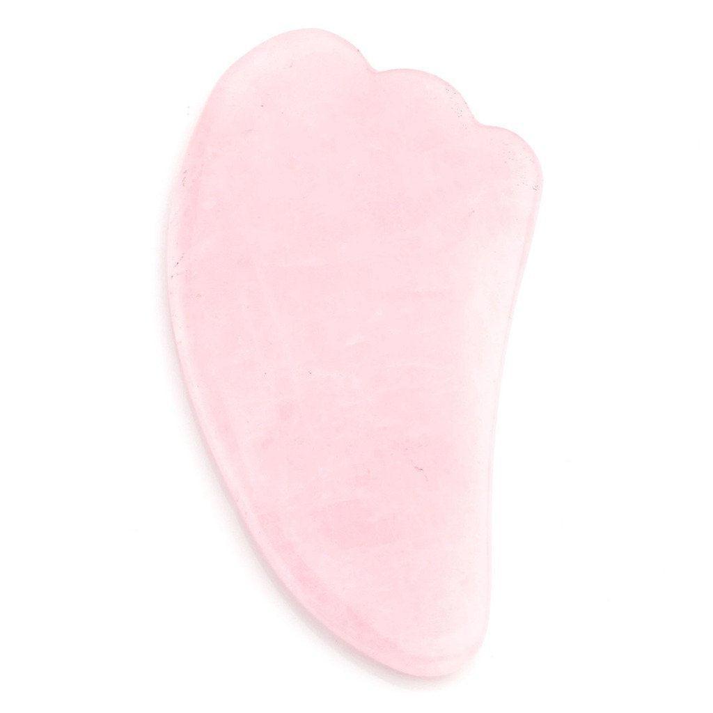 Rose Quartz Gua Sha Fin Shaped Tool, Body Facial Massage Scraping