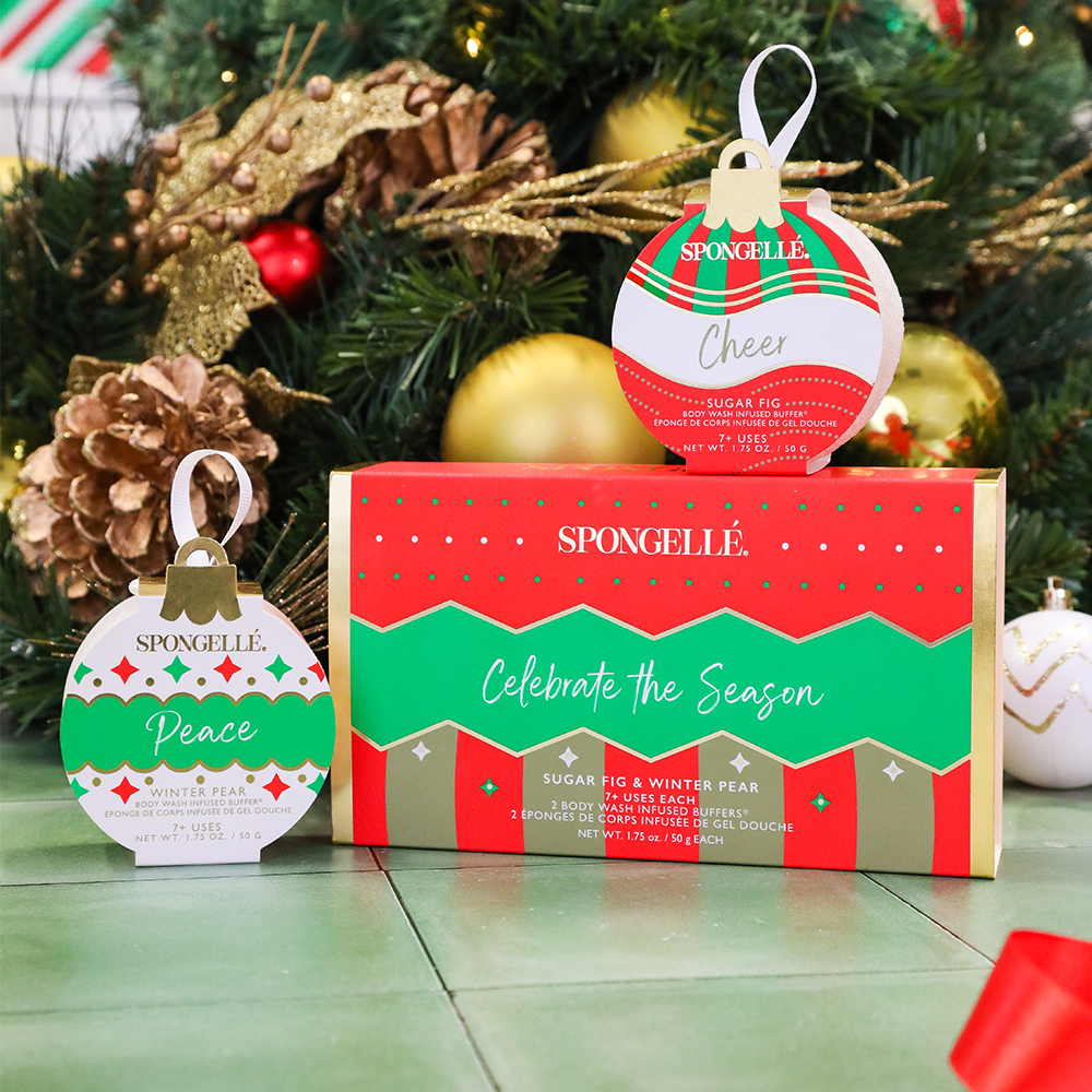Celebra la temporada | Set de regalo con adornos navideños