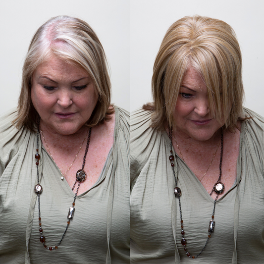 Clio 8 L | Hand-Tied Synthetic Hair Topper (Heat-Friendly)