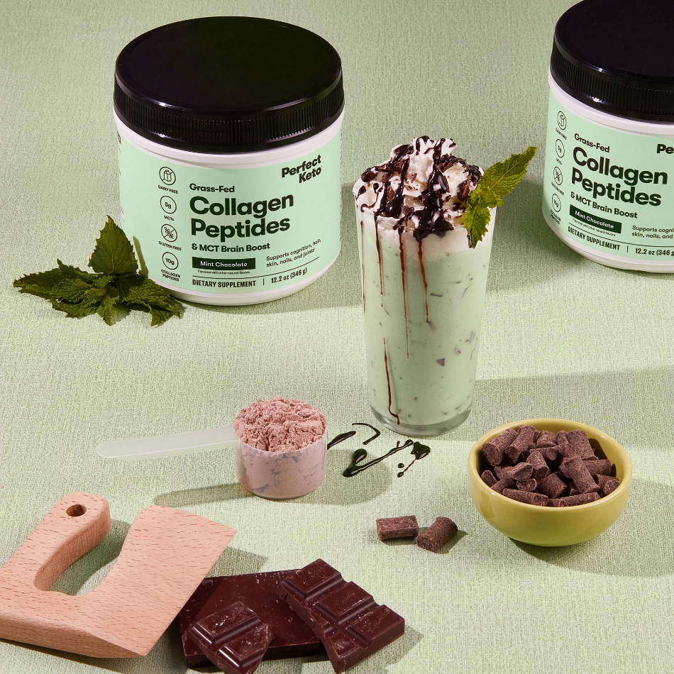 Péptidos de colágeno de animales alimentados con pasto y MCT para el cerebro
