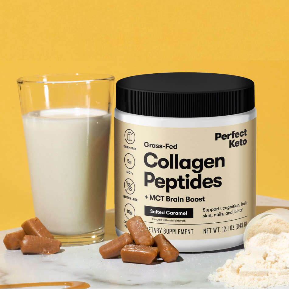 Péptidos de colágeno de animales alimentados con pasto y MCT para el cerebro
