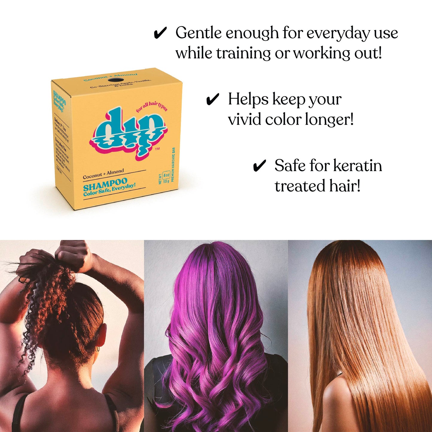 Color Safe Shampoo Bar for Every Day - Coconut & Almond