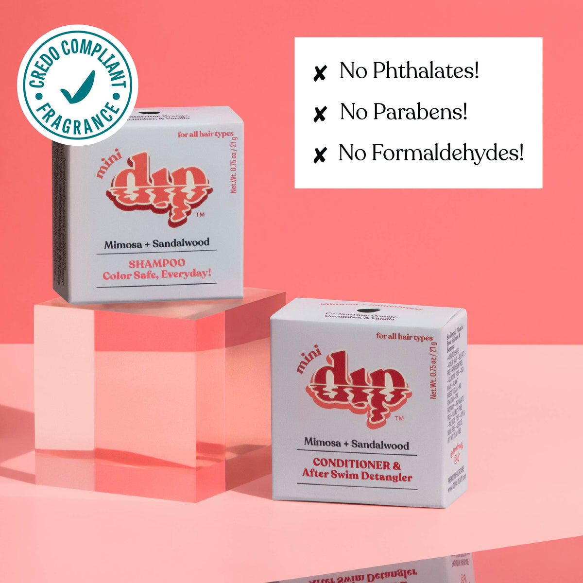 Acondicionador Mini Dip y Desenredante para Después de Nadar - Mimosa y Sándalo