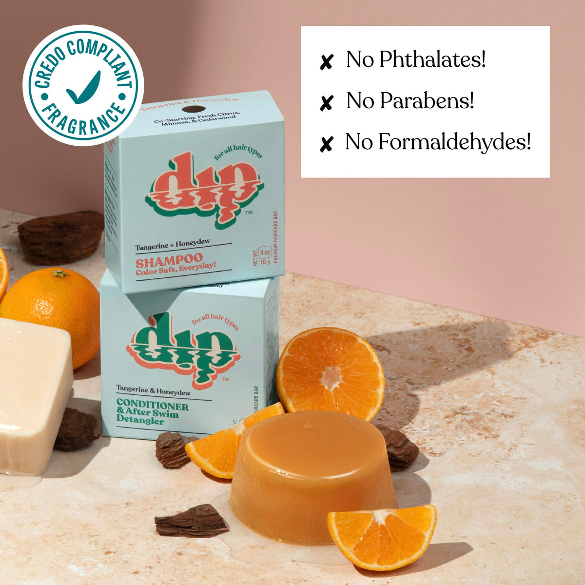 Acondicionador en barra y desenredante para después de nadar - Mandarina y melón dulce