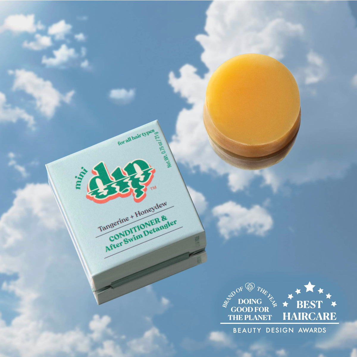 Acondicionador Mini Dip y desenredante para después de nadar - Mandarina y melón dulce