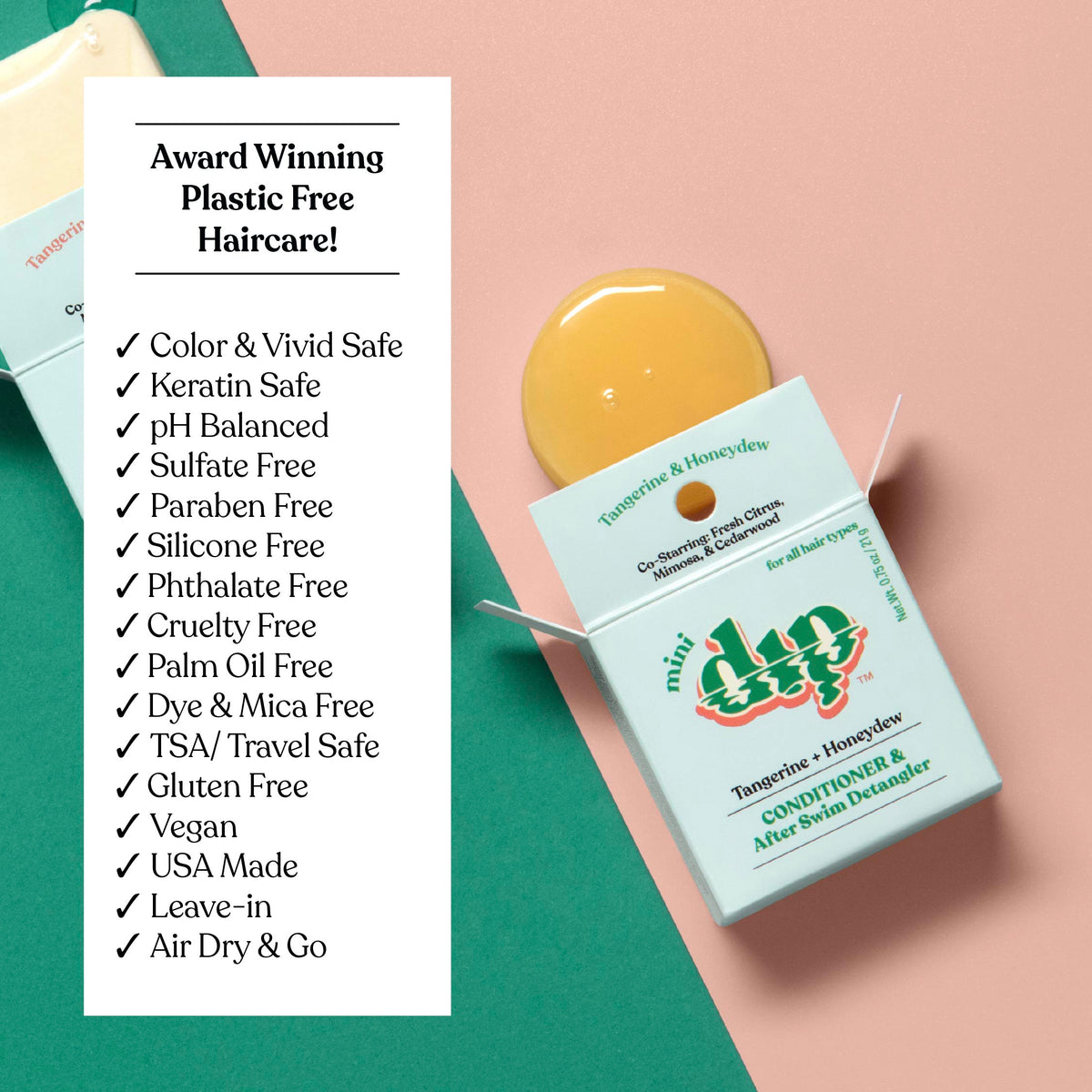 Acondicionador Mini Dip y desenredante para después de nadar - Mandarina y melón dulce