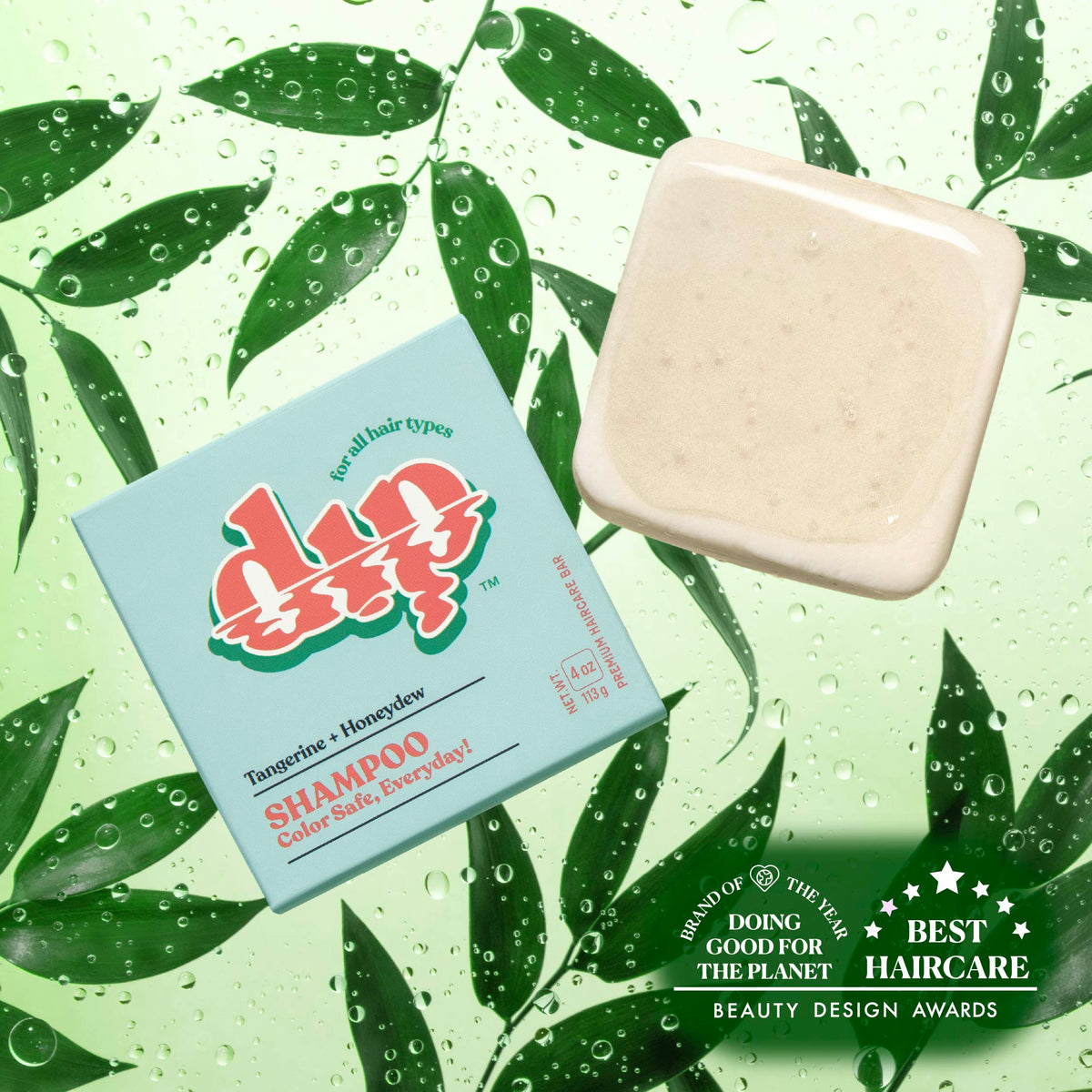 Champú en barra para cabello teñido para uso diario - Mandarina y melón dulce