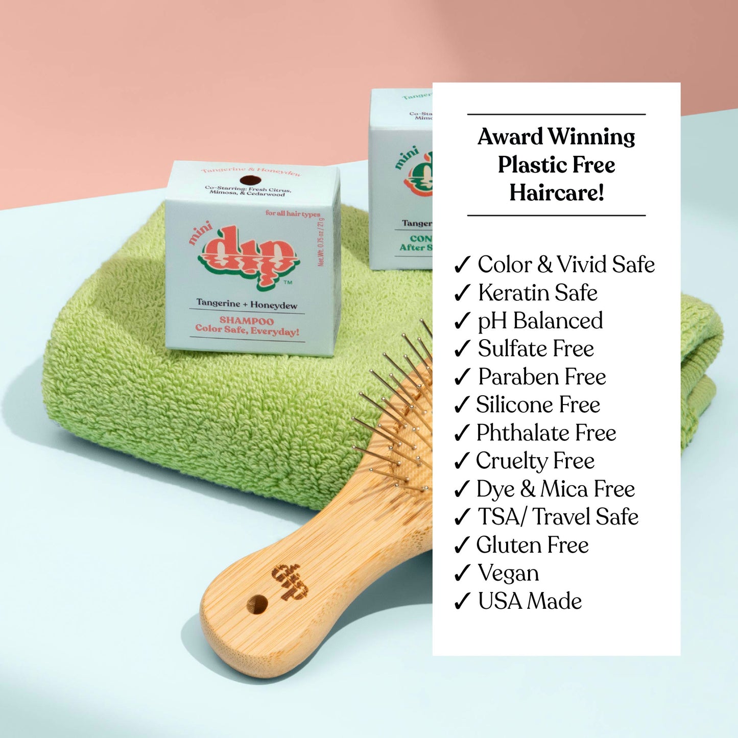 Mini Dip Color Safe Shampoo Bar for Every Day - Tangerine & Honeydew