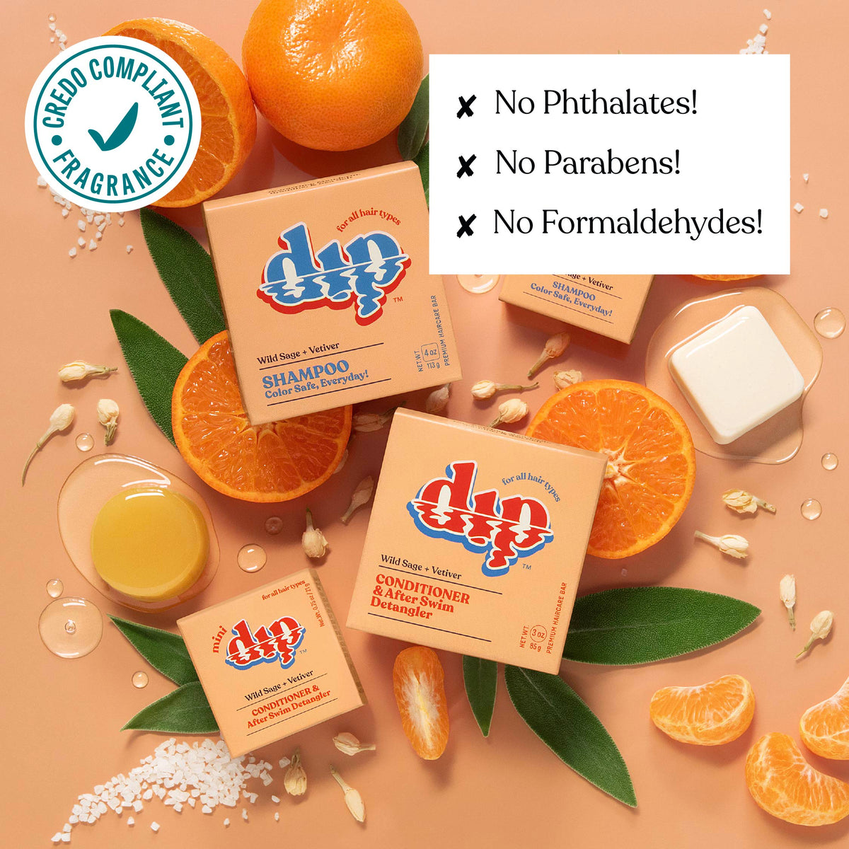 Acondicionador Mini Dip y Desenredante para Después de Nadar - Salvia Silvestre y Vetiver