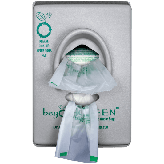 Dog Poop Bag Dispenser – Wall & Pole Mount | Dog Waste Station | Front-Load | Made in USA | beyondGREEN