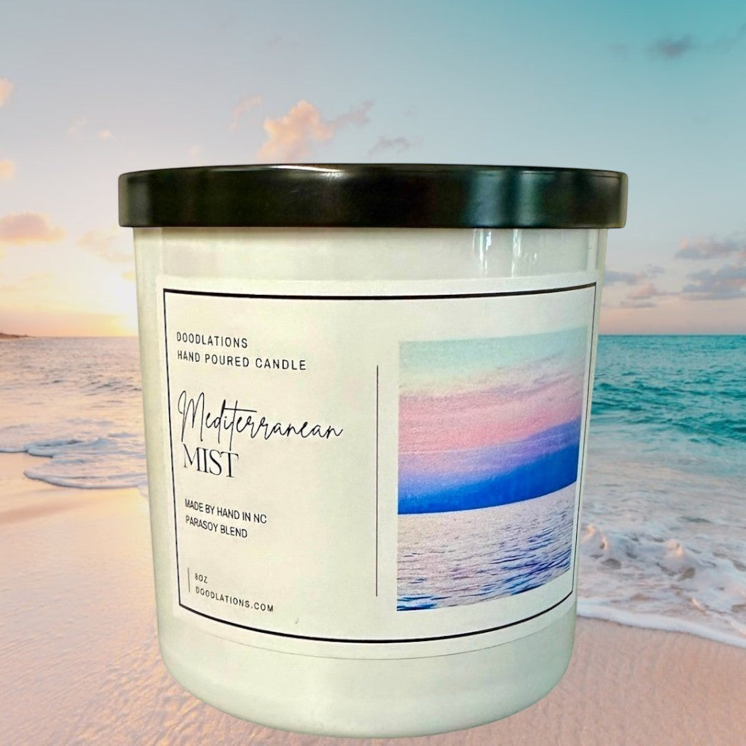 Doodlations Boutique Candle | Mediterranean Mist