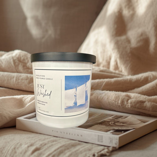 Doodlations Boutique Candle | Just Washed