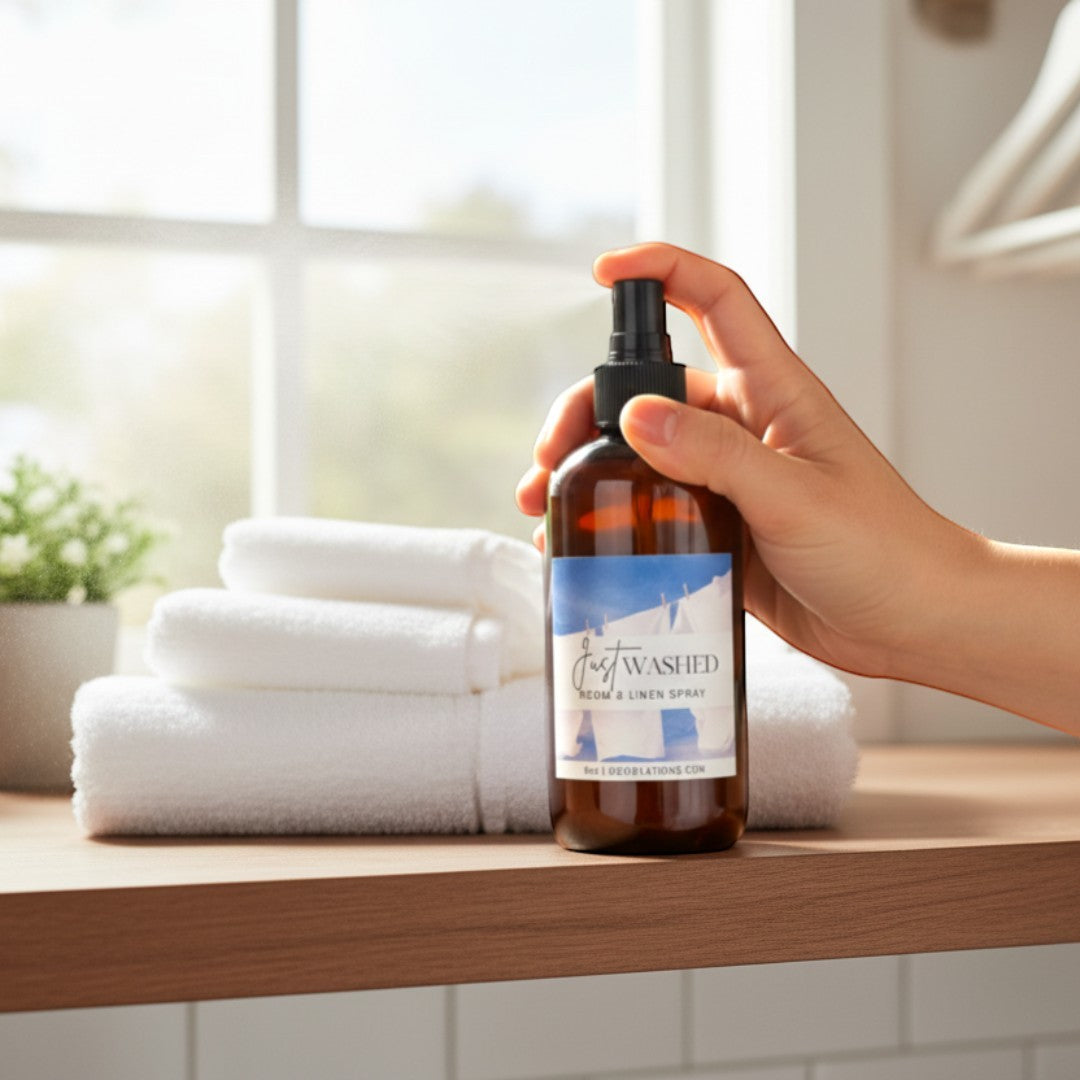 Spray para ropa de cama y habitaciones recién lavadas