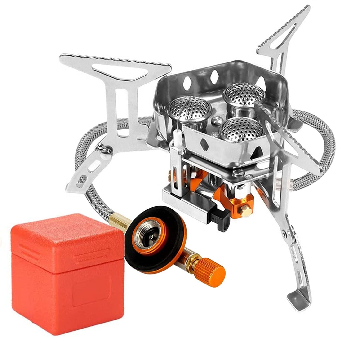 Portable 4000W Foldable Camping Stove with Ignition & Carry Case