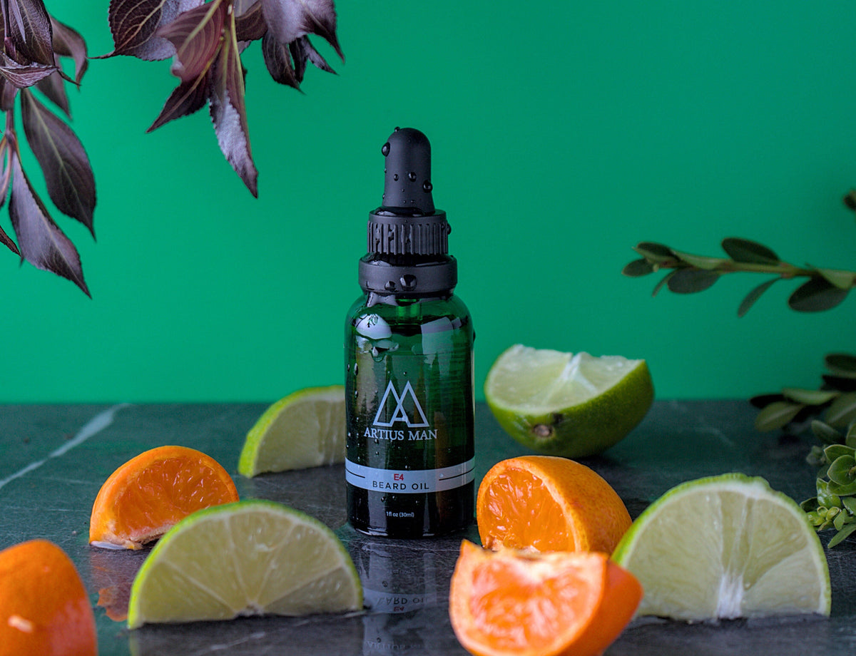 E4 Beard Oil – Signature Woodsy and Citrus Beard Conditioning Oil (1 oz)
