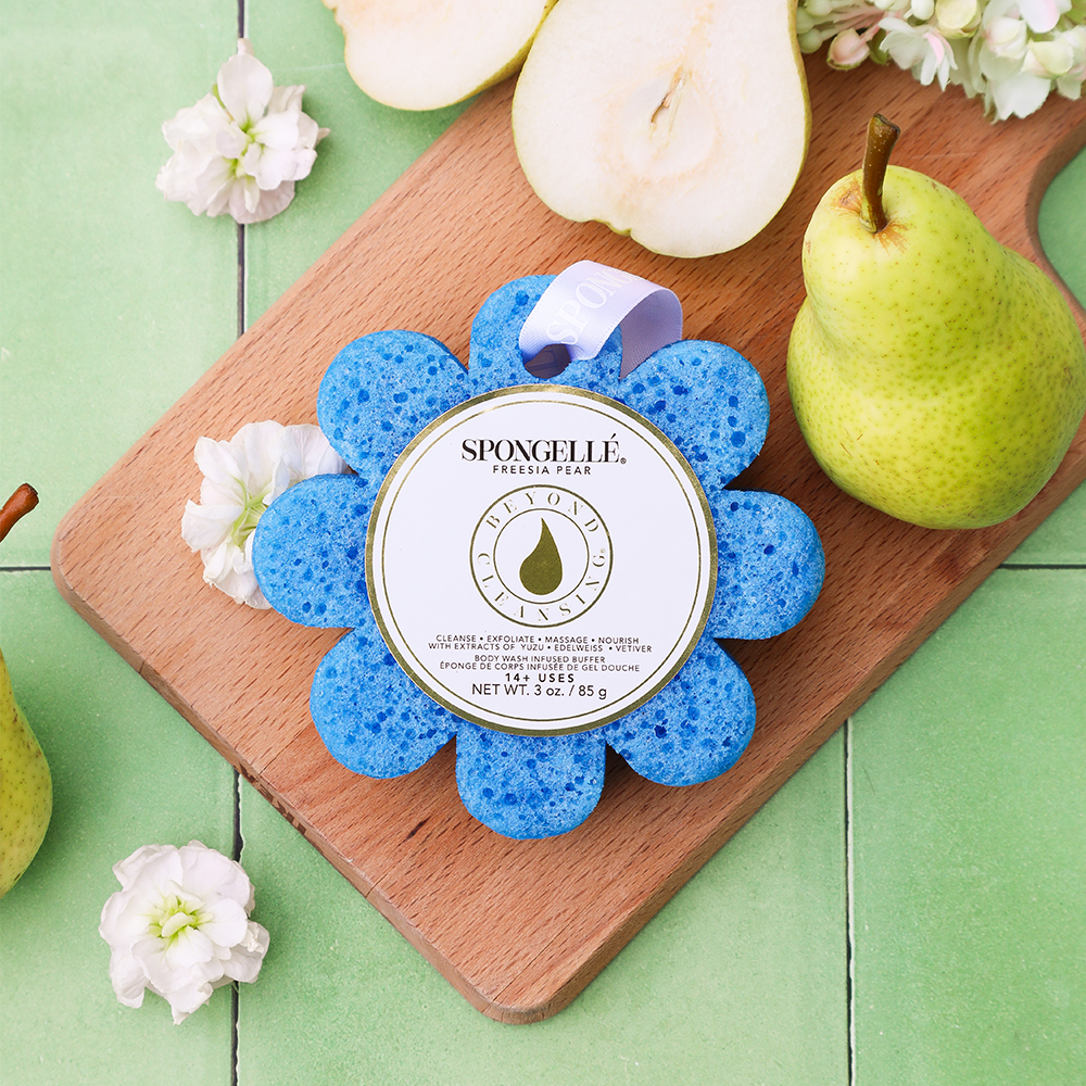 Esponja de baño de pera fresia | Flores silvestres