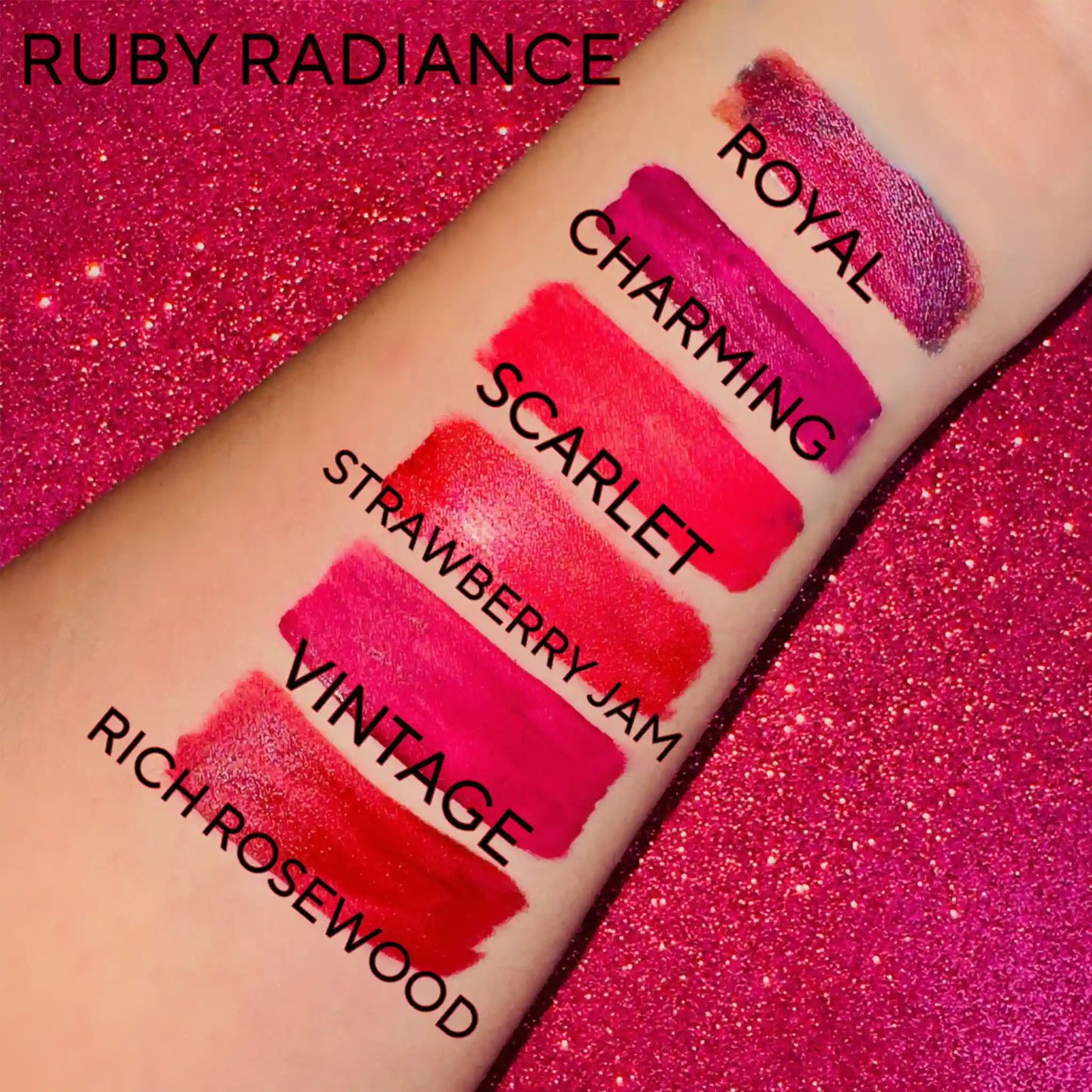 Ruby Radiance Metallic Matte Red Lipsticks