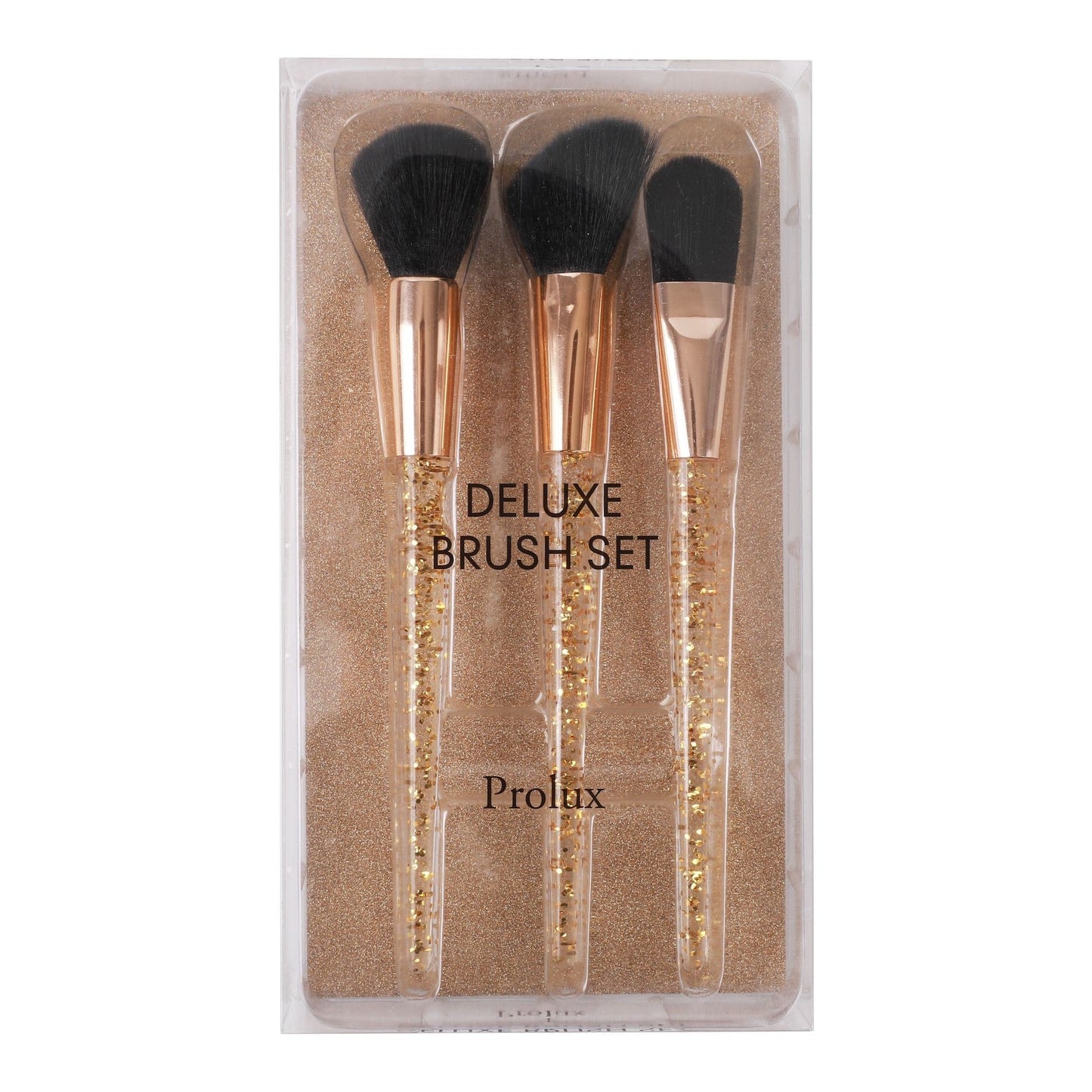 Gold Flakes 3-Piece Brush Set