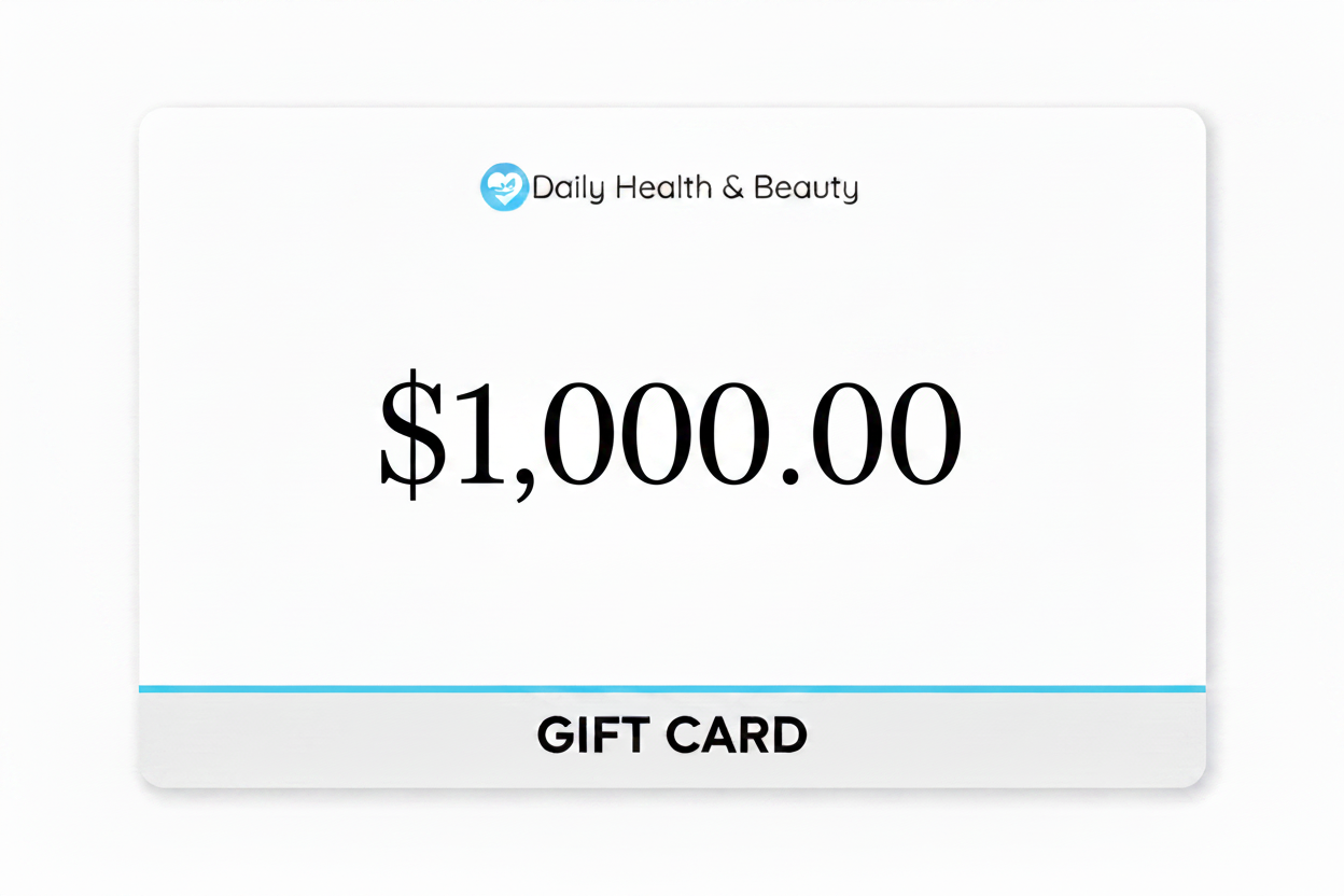 Tarjeta de regalo de salud y belleza diaria