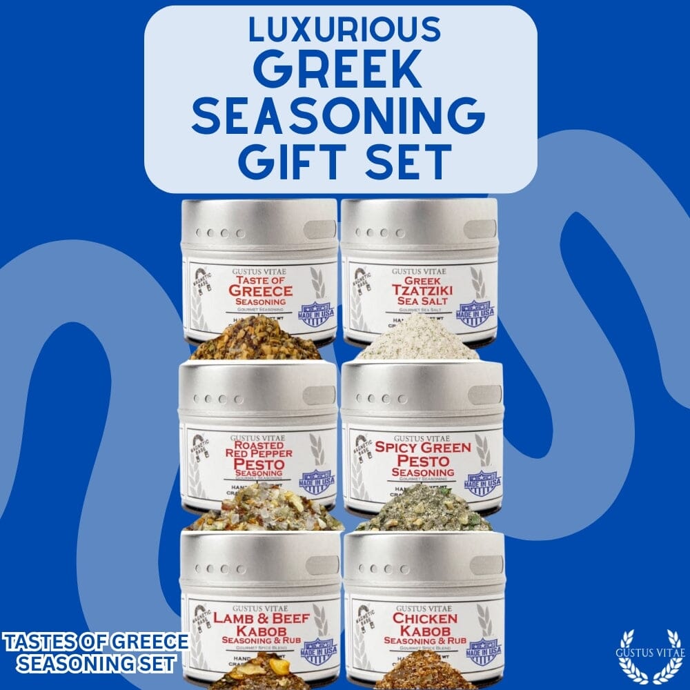 Set de regalo de condimentos griegos - Sabores de Grecia - Paquete de seis mezclas de especias artesanales