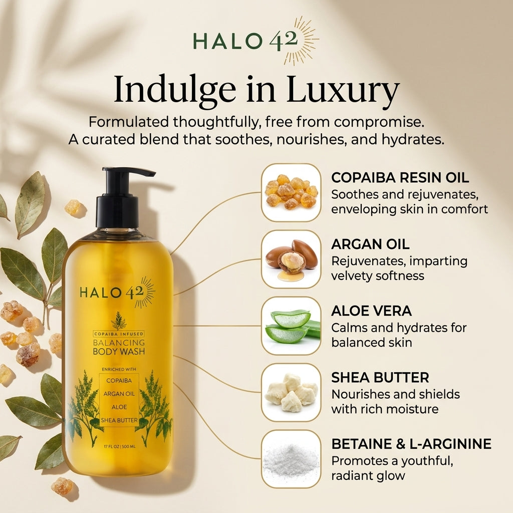 Gel de baño natural con infusión de copaiba