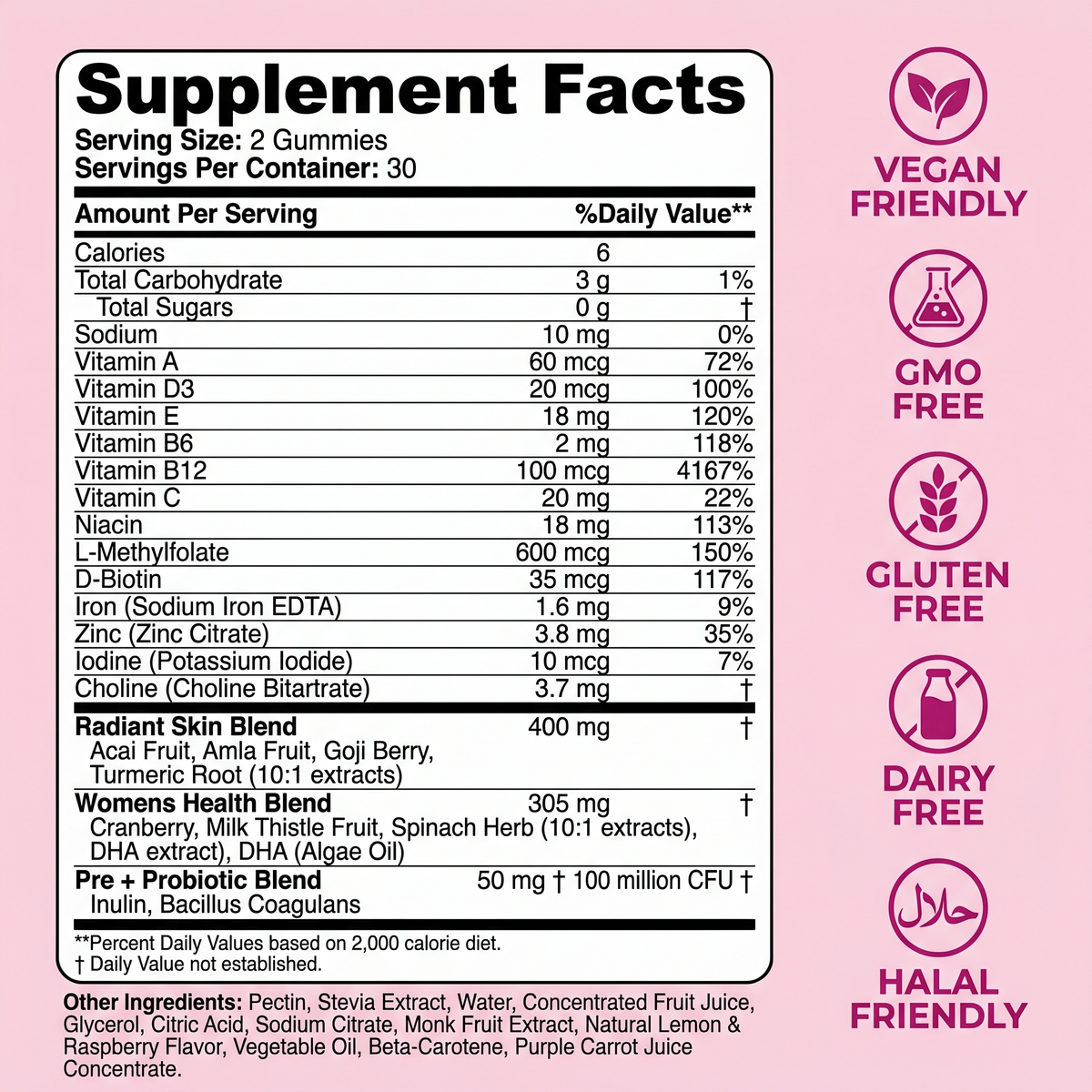 Women’s Multivitamin Gummies (Sugar Free)