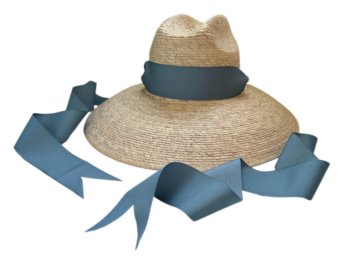 Hollyhock Sun Hat - French Blue Long Grosgrain Ribbon | Daily Health & Beauty