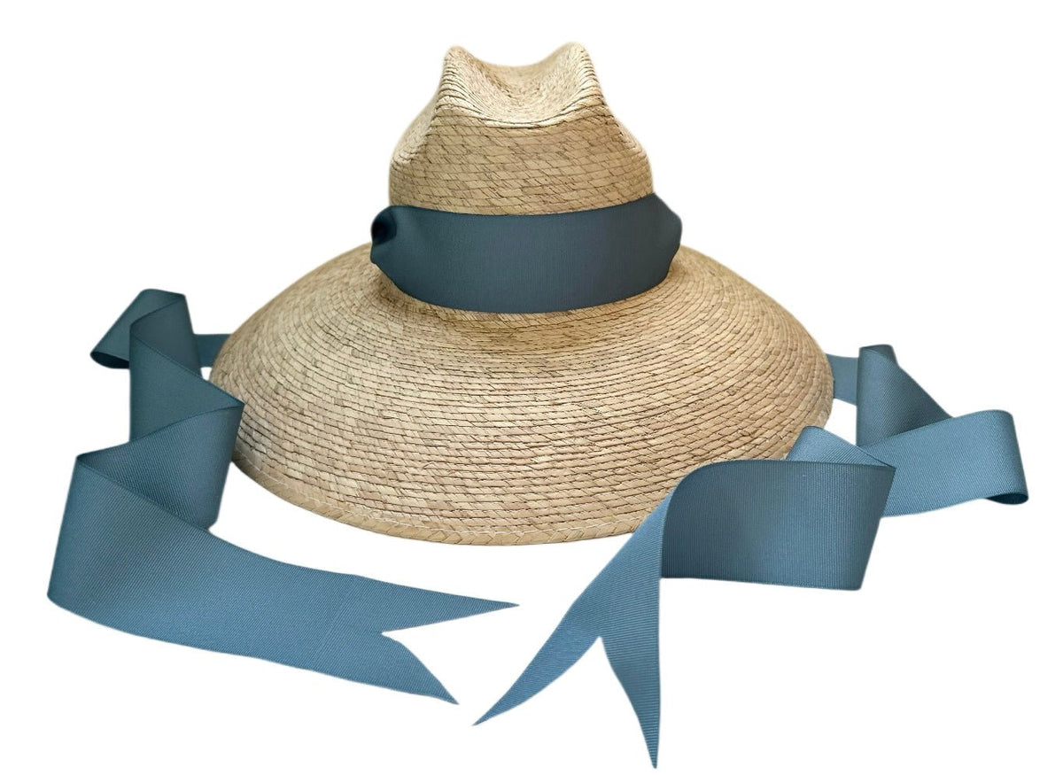 Hollyhock Sun Hat - French Blue Long Grosgrain Ribbon | Daily Health & Beauty
