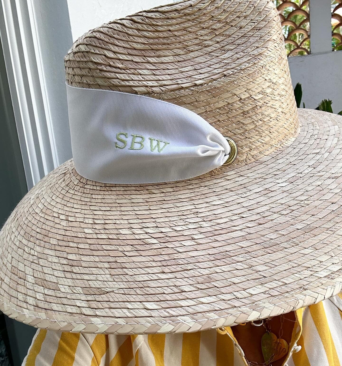 Hollyhock Sun Hat - Vintage Azure Garden Rose Long Ribbon | Daily Health & Beauty
