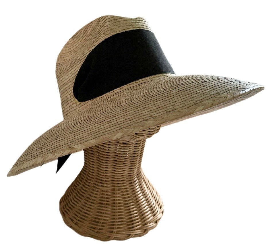 Hollyhock Sun Hat - Wide & Short Black Grosgrain Ribbon | Daily Health & Beauty