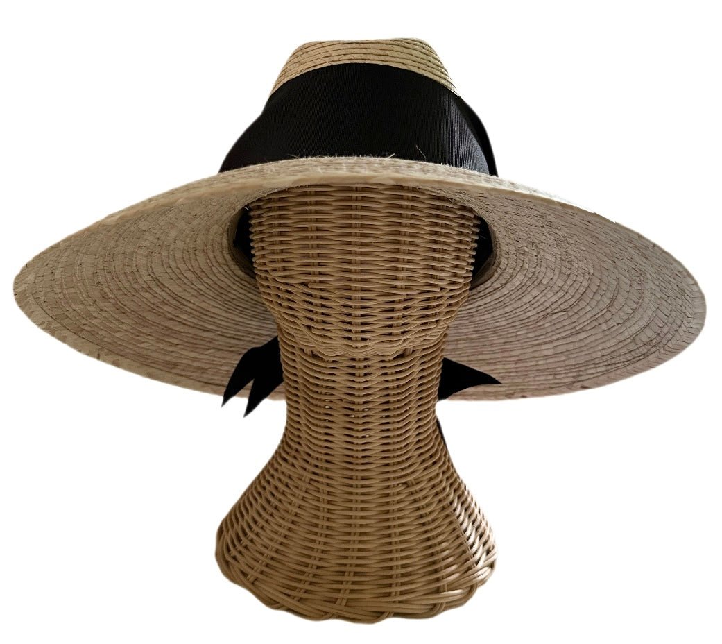 Hollyhock Sun Hat - Wide & Short Black Grosgrain Ribbon | Daily Health & Beauty
