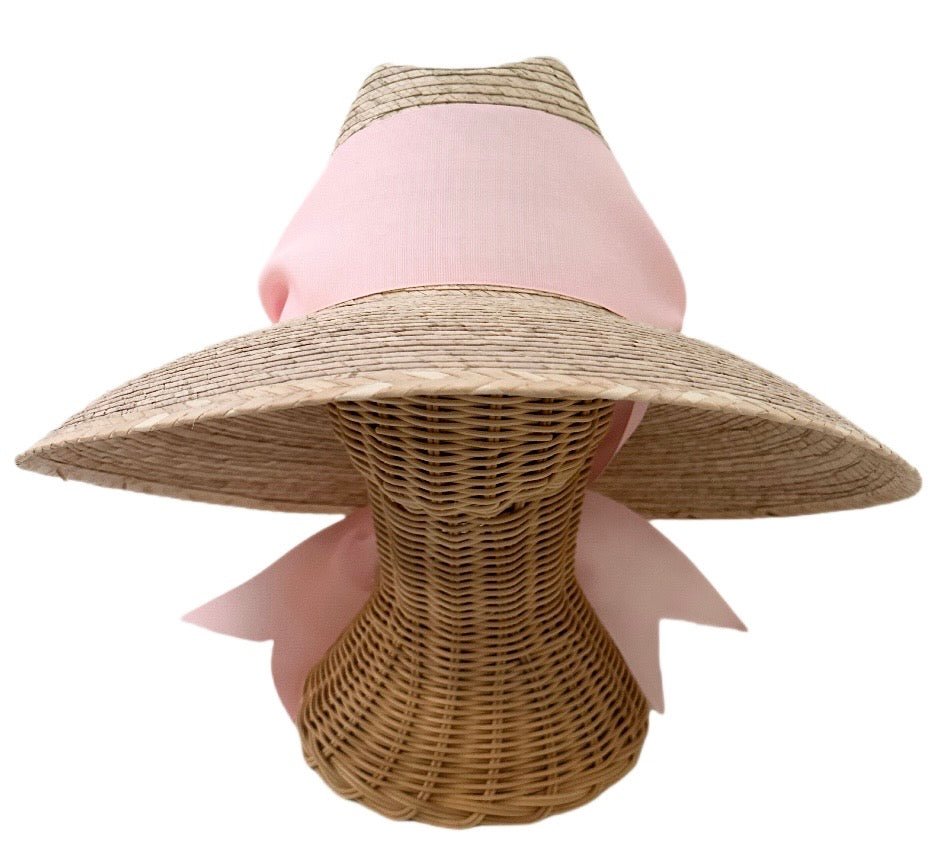 Hollyhock Sun Hat - Wide & Short Light Pink Grosgrain Ribbon | Daily Health & Beauty