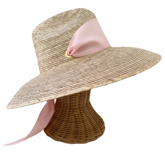 Hollyhock Sun Hat - Wide & Short Light Pink Grosgrain Ribbon | Daily Health & Beauty