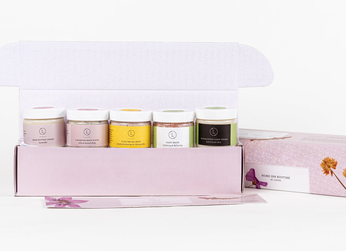 Set de rutina de spa de lujo para todo el cuerpo en casa: el regalo perfecto para ti.