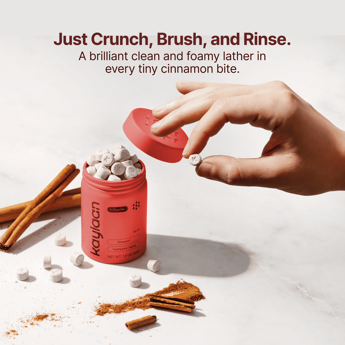 Fluoride Cinnamon Toothpaste Tablets