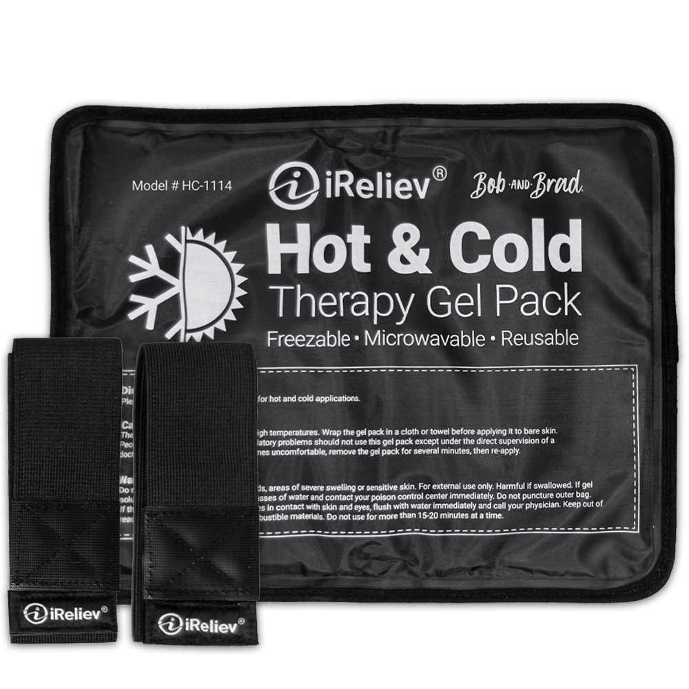 Premium Reusable Hot and Cold Therapy Gel Pack with Securement Straps