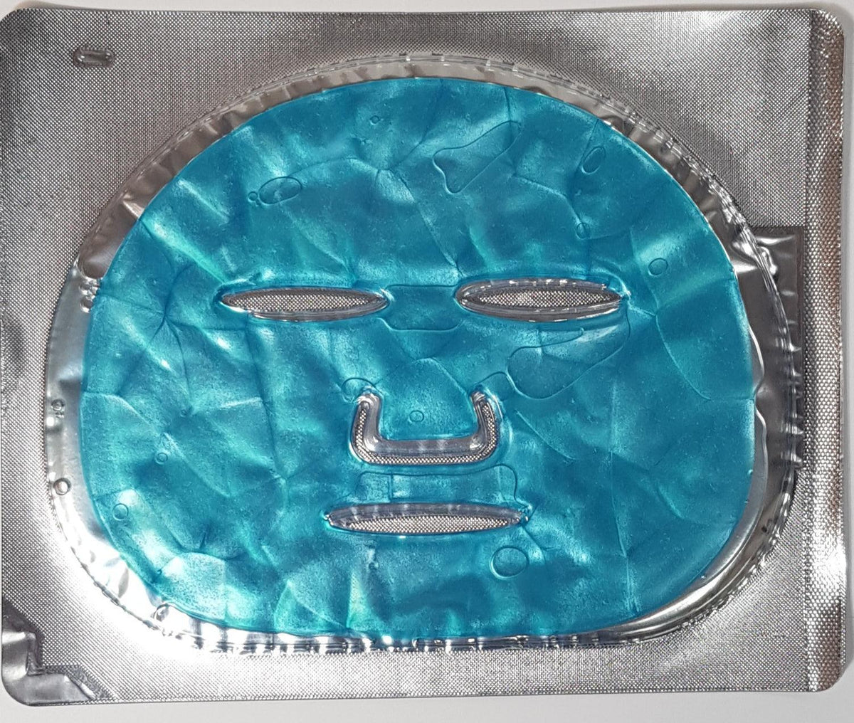 Mascarilla facial de gel azul hielo (5 unidades)