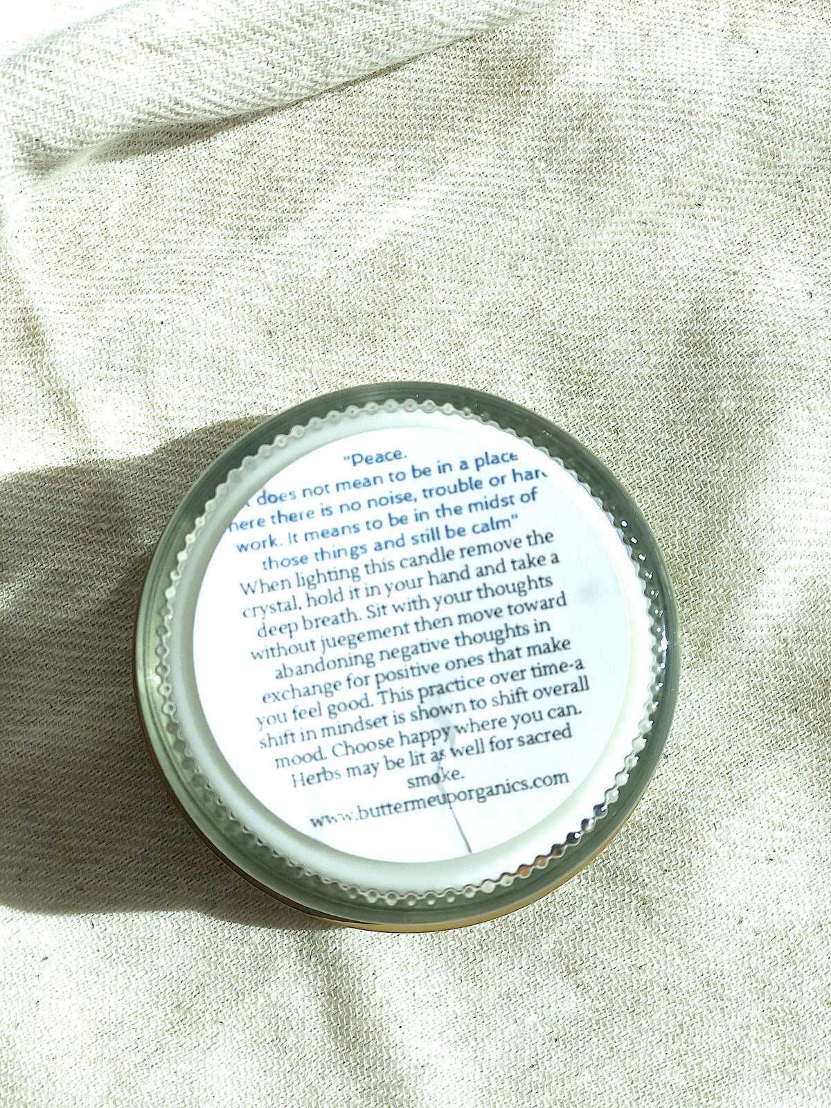 Vela de la Paz / Vela de la Serenidad / Vela de la Intención / Vela Ritual / Vela de Cristal / Vela Bonita / Vela de Cera de Soja Orgánica / Botanicals