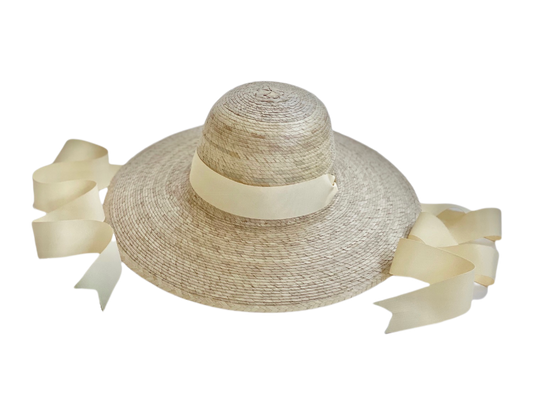 Buttercup Little Girl’s Hat - Ivory Grosgrain Ribbon