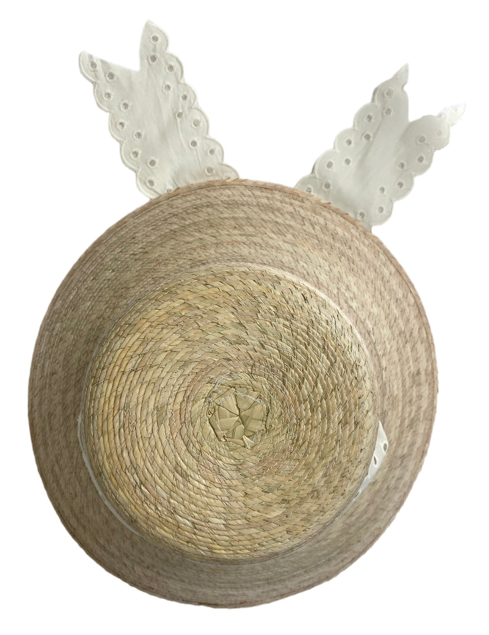 Clematis Bucket Hat - Antique Eyelet Scallop Lace Short Ribbon
