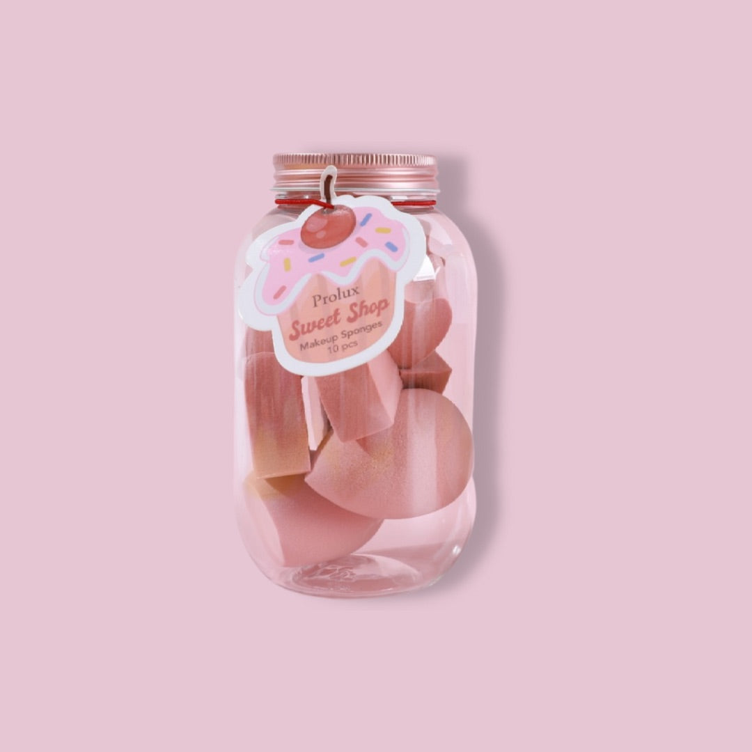 Juego de 10 esponjas de maquillaje Sweet Shop