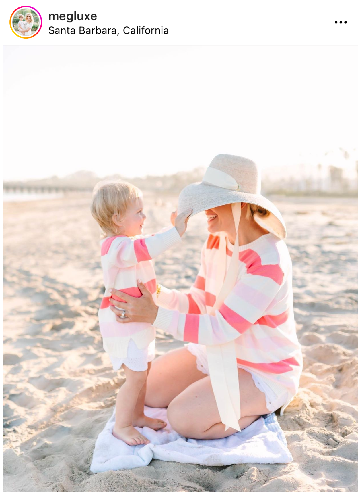 Mommy & Me Sun Hat Set - Daisy & Buttercup - Ivory Grosgrain Ribbon