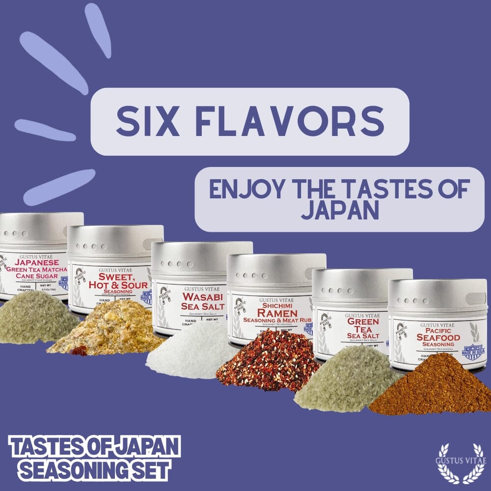 Japanese Seasoning Gift Set - Tastes of Japan - Artisanal Spice Blends Six Pack