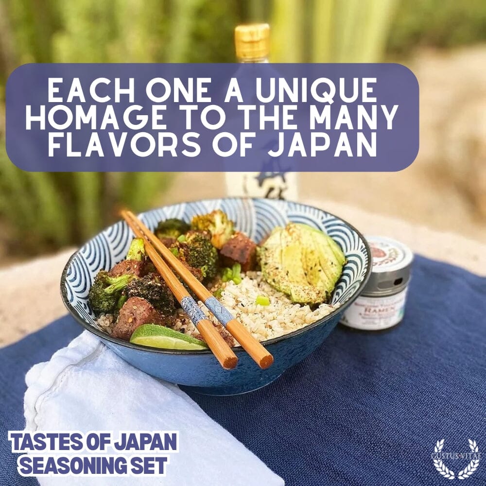 Set de regalo de condimentos japoneses - Sabores de Japón - Paquete de seis mezclas de especias artesanales